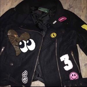 Dollskill patch biker jacket